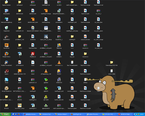 Mein unordentlich Desktop
